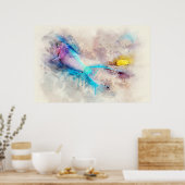 Hawaiianischer Tropischer Fisch Wasserfarbe - Papa Poster (Küche)