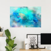Hawaiianischer Tropischer Fisch Wasserfarbe - Papa Poster (Heimbüro)