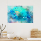 Hawaiianischer Tropischer Fisch Wasserfarbe - Papa Poster (Küche)