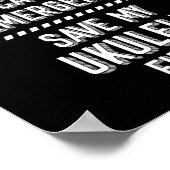 Hawaiianischer Uke im Notfall Rett meine Ukulele Poster (Ecke)