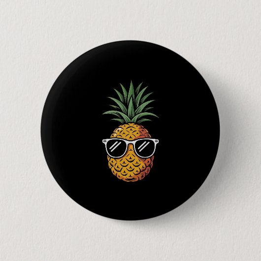 Hawaiianischer Urlaub Aloha-Party Strand Cool Pine Button (Vorderseite)