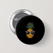 Hawaiianischer Urlaub Aloha-Party Strand Cool Pine Button (Vorne & Hinten)