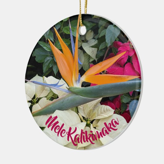 Hawaiianischer Vogel im Paradies Keramik Ornament (Links)