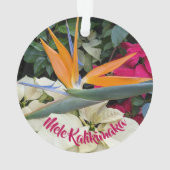 Hawaiianischer Vogel im Paradies Ornament (Rückseite)