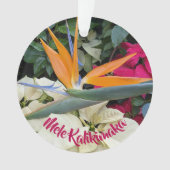 Hawaiianischer Vogel im Paradies Ornament (Vorderseite)