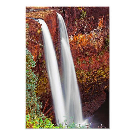 Hawaiianischer Wasserfall Fotodruck (Vorne)