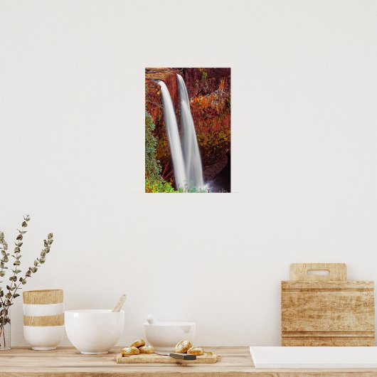 Hawaiianischer Wasserfall Poster (Küche)