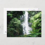 Hawaiianischer Wasserfall Postkarte (Vorne/Hinten)