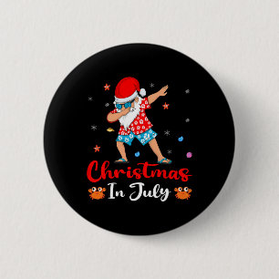 Hawaiianischer Weihnachts-Dab-Dabbing-Santa-Sommer Button