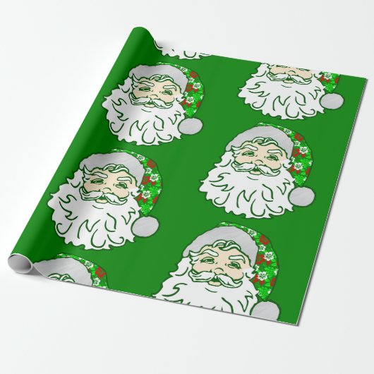 Hawaiianischer Weihnachtsclaus Geschenkpapier (Ungerollt)