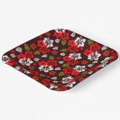 Hawaiianischer Weihnachtsdruckpapier-Hibiskus Pappteller (Gewinkelt)