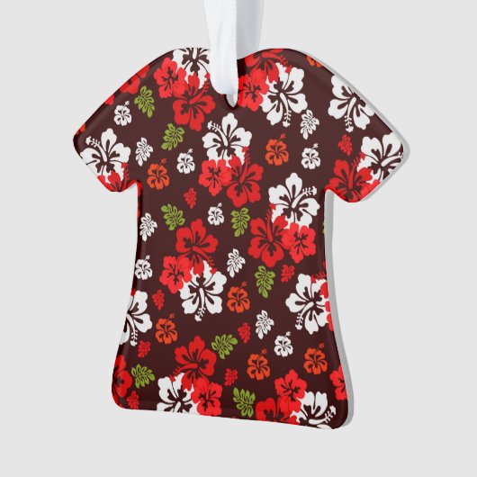 Hawaiianischer Weihnachtsschmuck Hibiskus Ornament (Vorderseite)