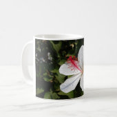 Hawaiianischer Weißer Hibiskus Kaffeetasse (Vorderseite Links)