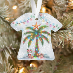 Hawaiianisches Aloha-Shirt mit Palmenbaum Ornament