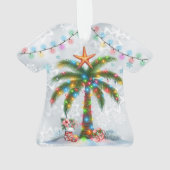 Hawaiianisches Aloha-Shirt mit Palmenbaum Ornament (Rückseite)