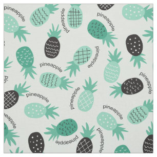 Hawaiianisches Ananas Muster tropisches Design Stoff