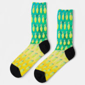 Hawaiianisches Ananas-Strandmuster Socken (Linkes Detail)