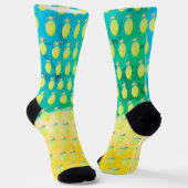 Hawaiianisches Ananas-Strandmuster Socken (Gewinkelt)