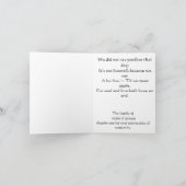 Hawaiianisches Beileid Vielen Dank von der Familie Dankeskarte (Innenseite)