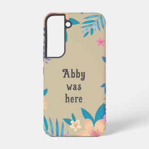 Hawaiianisches Blumendesign auf Sand Samsung Galaxy Hülle