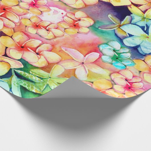 Hawaiianisches Blumenmagen Geschenkpapier (Ecke)