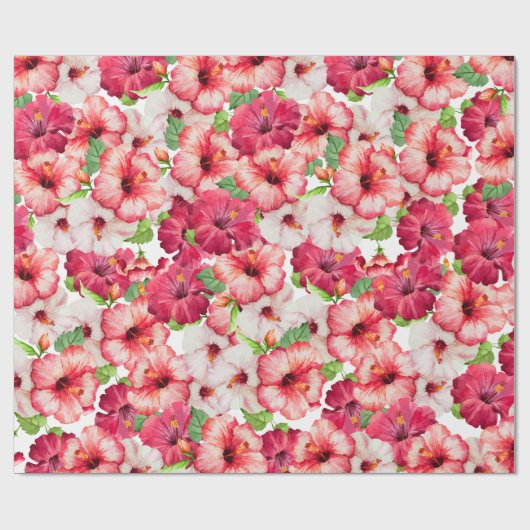 Hawaiianisches Blumenwrapping Paper Geschenkpapier (Flach)