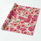 Hawaiianisches Blumenwrapping Paper Geschenkpapier (Ungerollt)