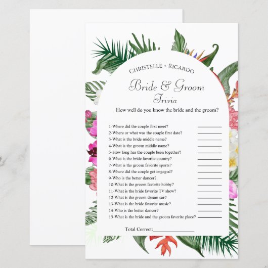 Hawaiianisches Brautparty-Spiel (Vorne/Hinten)