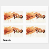 Hawaiianisches Button hoch Rechteckiger Aufkleber (Blatt)