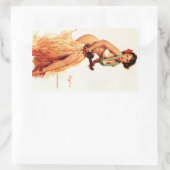 Hawaiianisches Button hoch Rechteckiger Aufkleber (Tasche)