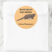 Hawaiianisches Eichhörnchen (Asiatische Mongolenha Runder Aufkleber (Tasche)