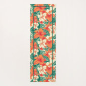 Hawaiianisches Flair, farbenfrohe tropische Blume Yogamatte (Rückseite)