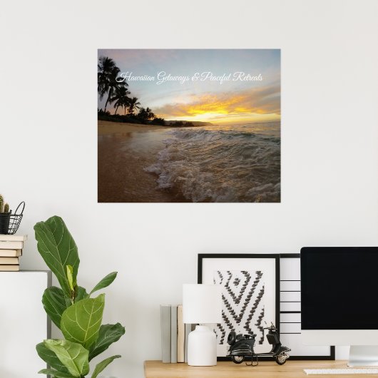 Hawaiianisches Getaway-Poster Poster (Heimbüro)