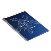 Hawaiianisches Meeresschildkröte Weiß auf Blue Bea Notizblock (Rechte Seite)