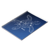 Hawaiianisches Meeresschildkröte Weiß auf Blue Bea Notizblock (Linke Seite)