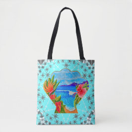 Hawaiianisches Paradies (blau) Tasche