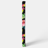 Hawaiianisches Paradies tropische Pflanze Schwarz Samsung Galaxy Hülle (Linke Seite)