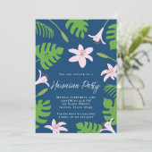 Hawaiianisches Party Einladung (Stehend Vorderseite)