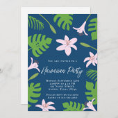 Hawaiianisches Party Einladung (Vorne/Hinten)