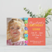 Hawaiianisches Party Luau Einladung (Stehend Vorderseite)