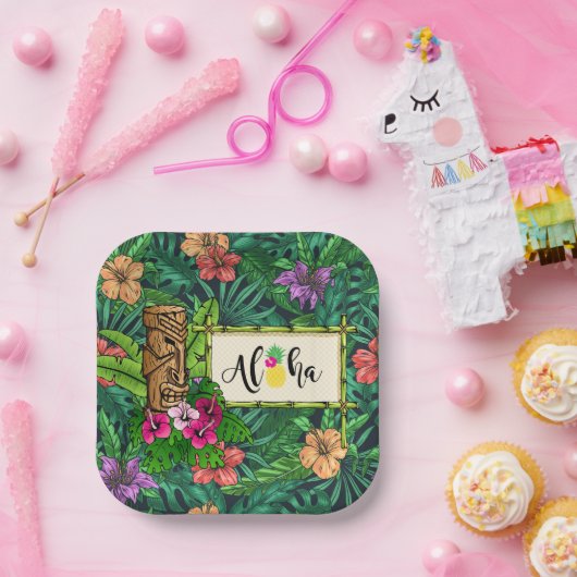 Hawaiianisches Party Pappteller (Party)