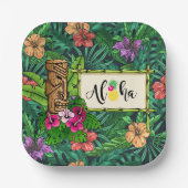 Hawaiianisches Party Pappteller (Vorderseite)