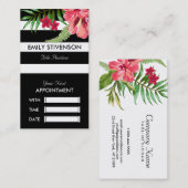 Hawaiianisches Rosa Blume Terminkarte (Vorne/Hinten)