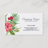 Hawaiianisches Rosa Blume Terminkarte (Rückseite)