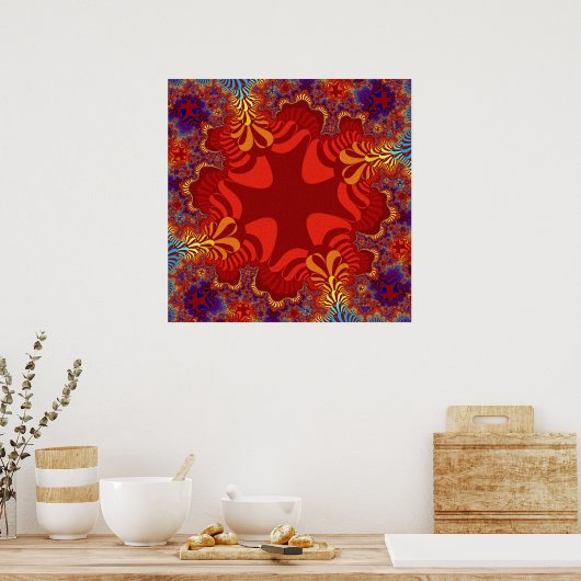 Hawaiianisches Rotkreuz Poster (Küche)