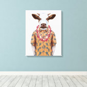 Hawaiianisches Shirt Leinwanddruck (Insitu (Holzboden))