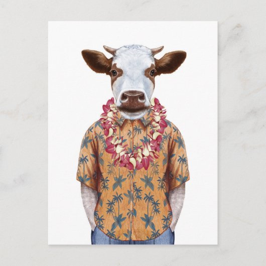 Hawaiianisches Shirt Postkarte (Vorderseite)