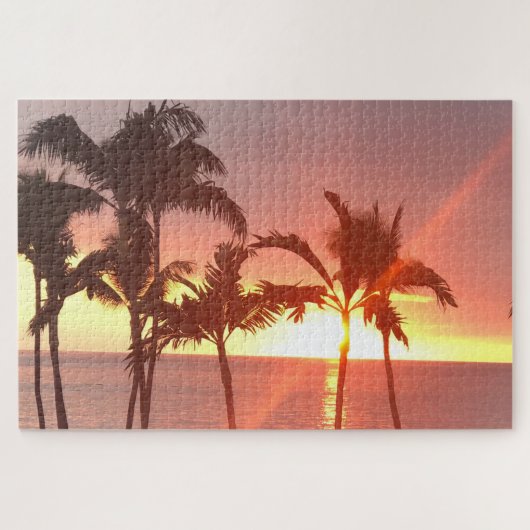 Hawaiianisches Sonnenuntergangs-Foto-Puzzle Puzzle (Horizontal)