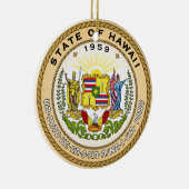 Hawaiianisches Staat-Siegel Keramik Ornament (Rechts)