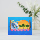 Hawaiianisches Surfen Postkarte (Stehend Vorderseite)